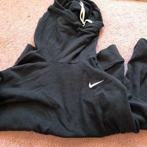 Black nike elongated neck hoodie